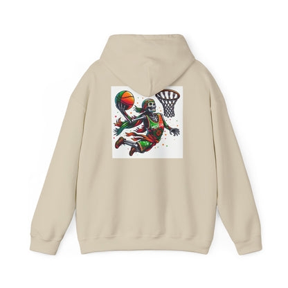 Basketball Skull Hoodie – Retro Sunset Dunk Graphic Sweatshirt
