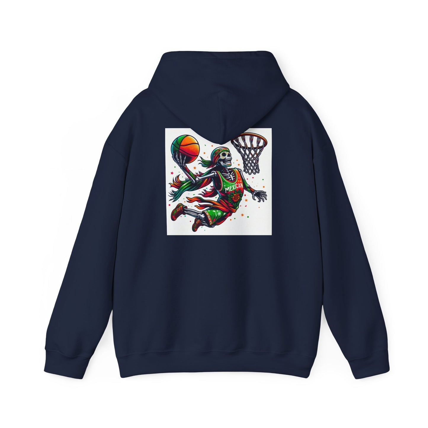 Basketball Skull Hoodie – Retro Sunset Dunk Graphic Sweatshirt