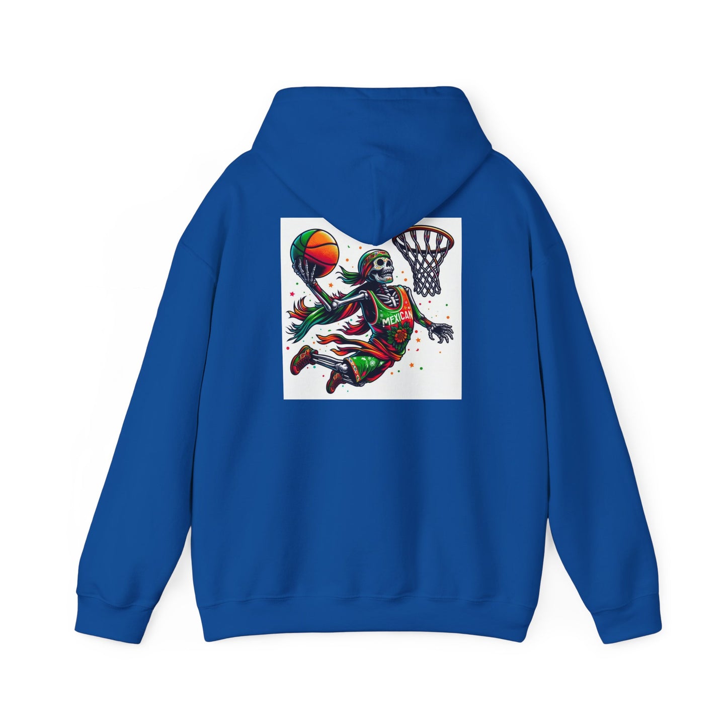 Basketball Skull Hoodie – Retro Sunset Dunk Graphic Sweatshirt