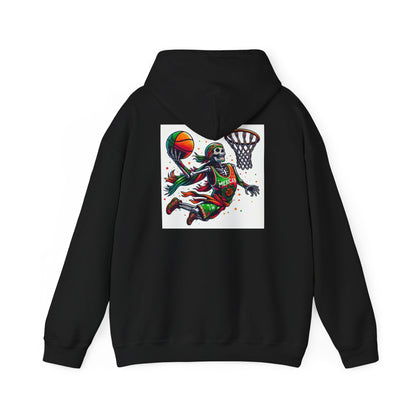 Basketball Skull Hoodie – Retro Sunset Dunk Graphic Sweatshirt